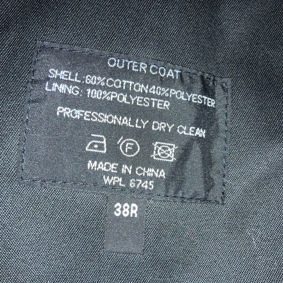 Jean-Paul Germain Elements All Weather Black Mens Trench Coat Sz 38R - Picture 9 of 10